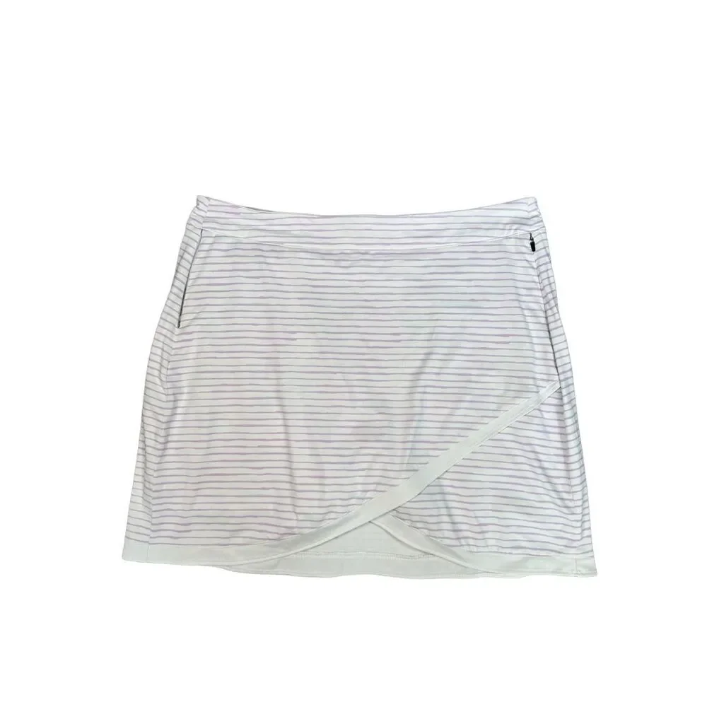 Peter Millar Women's XL Performance Painted Stripes Laura Wrap Golf Skorts Skirt